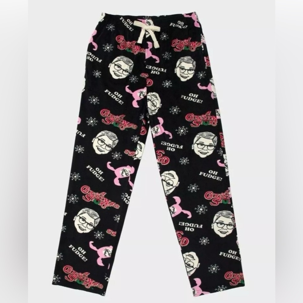 A Christmas 🎄 Story Men Pajamas Loungewear with Fun Graphic Print SZ L EUC